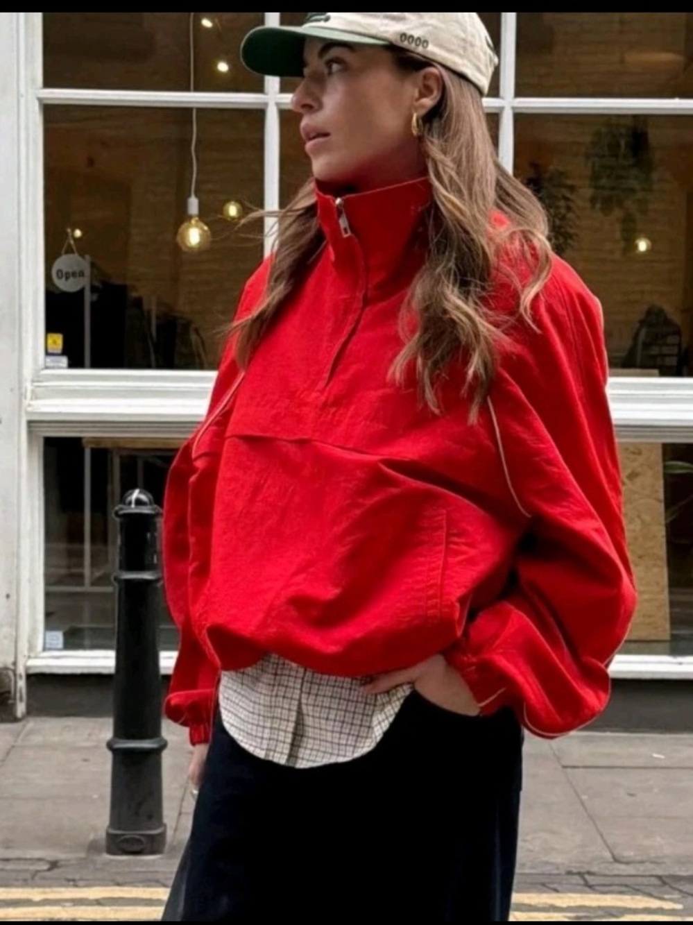H&M Edition Oversized Nylon Anorak Jacket (Bright Red) Medium NWT Viral S/S 2026 - Picture 4 of 4